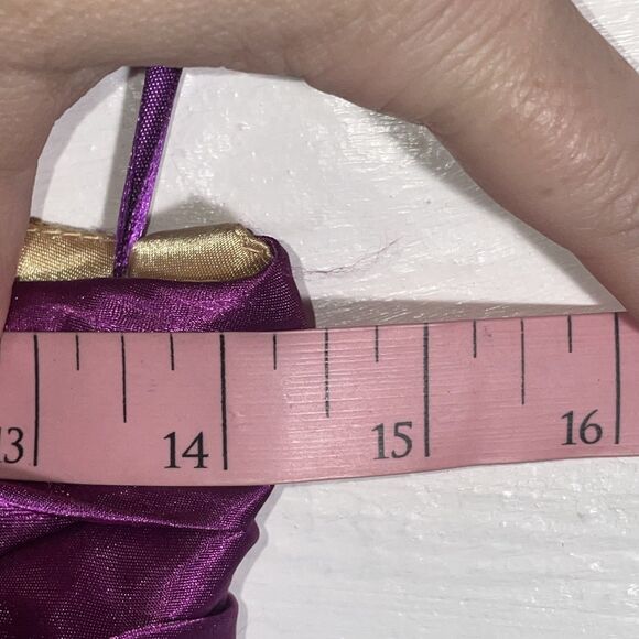 Night Scene Strapless Purple Leopard Print Party Dress M Tulle Beaded Fairy - Picture 8 of 10